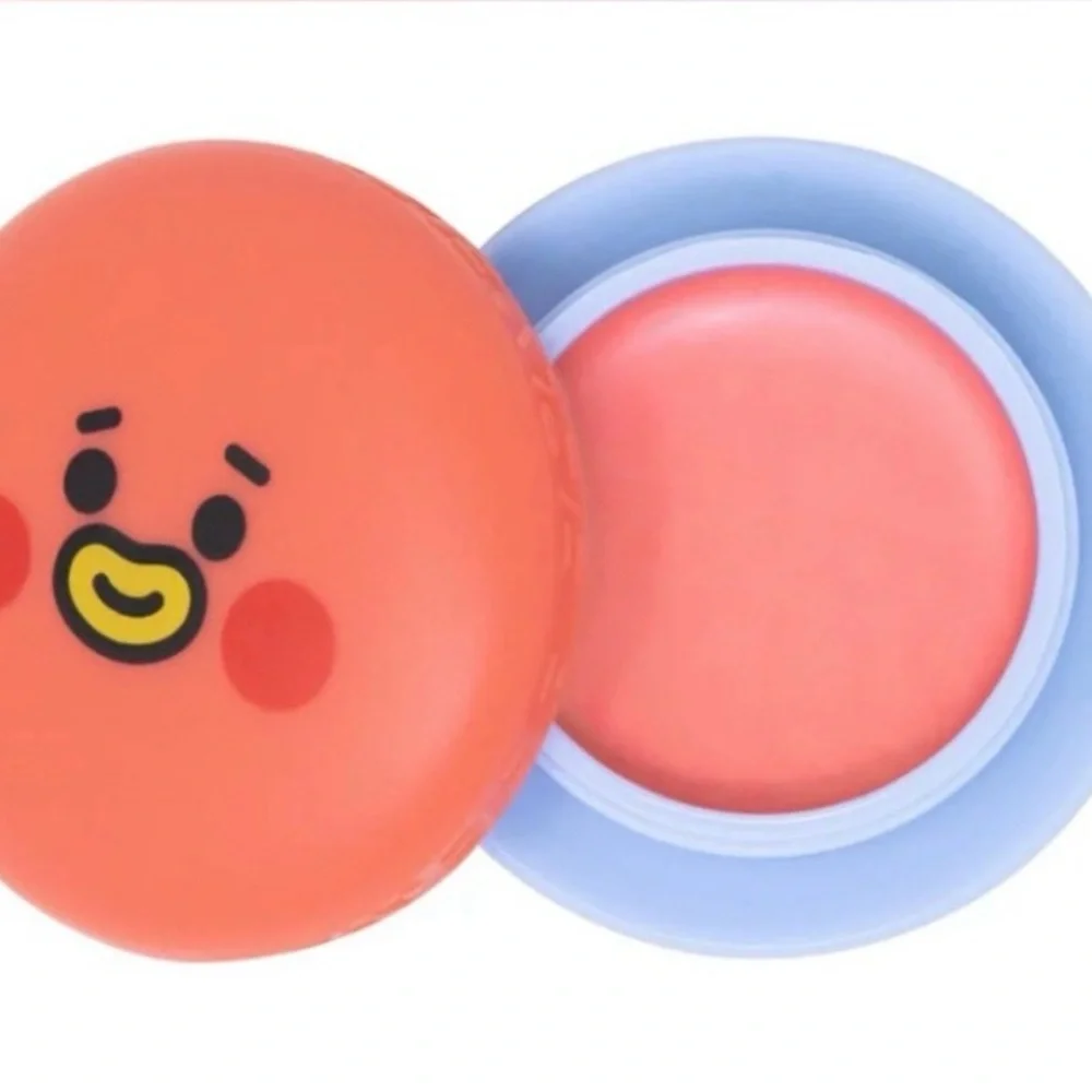 THE CREME SHOP BT21 TATA Macaron Lip Balm - Strawberry LIMITED EDITION